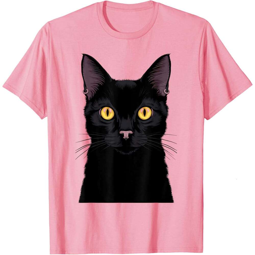 T shirt for Mens Womens Black Halloween Costume Spooky Cat Mom Dad T-Shirt Shirts Tshirt Graphic Tee Casual Tops Clothes Short sleeve 2025