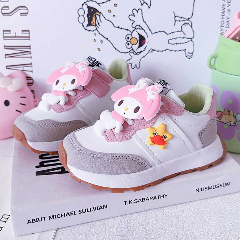 Sneakers Girls shoes sports shoes 2024 spring new collection childrens soft soled dad shoes cartoon big eared dog fashion princess spring collection H