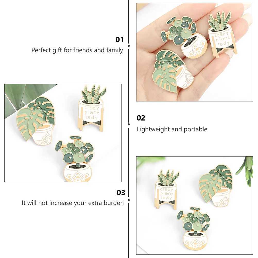 3 pieces of Brooch interesting brooches exquisite clothes Potted Plant fixed letter sweater Miss W240815