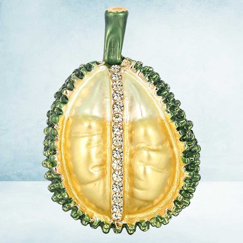 1 creative durian shaped brooch fashionable clothing brooch pants accessory cute tight corset simple brooch (yellow) W240815