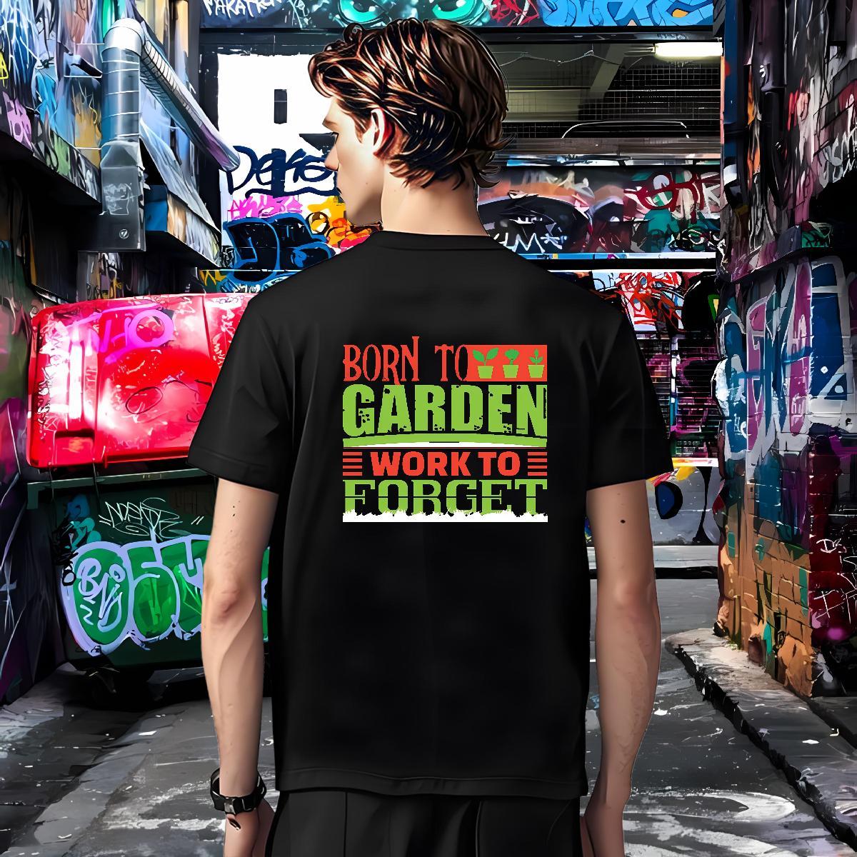 Loose letter T-Shirts for Men Sport Men Tshirts 230g Pure Cotton Classic Short Sleeve Soft DIY Tops Shirt