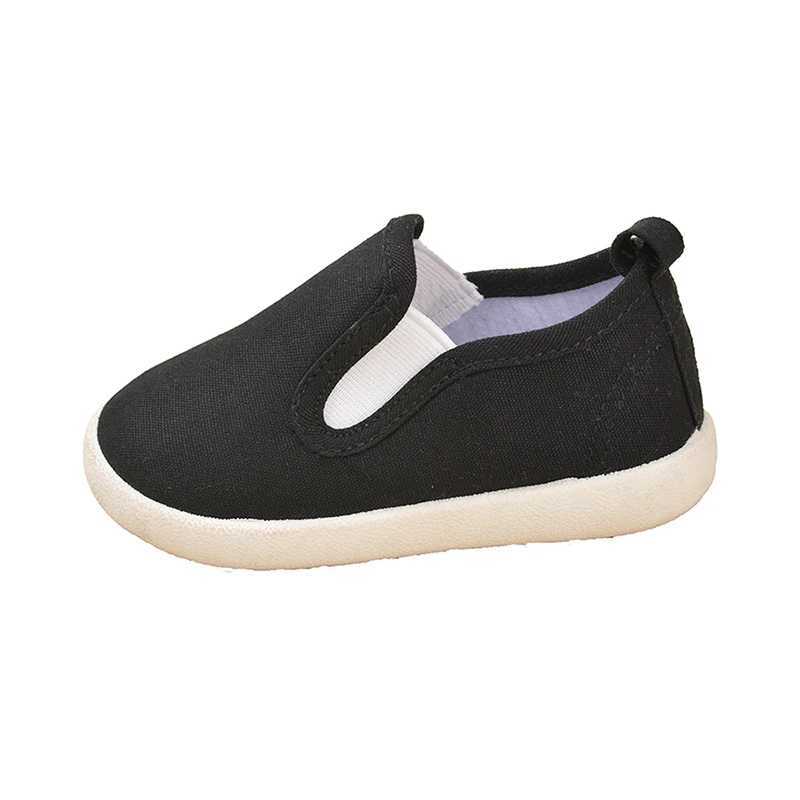 Sneakers Spring Little Kids Lovely Slip-on Lightweight Soft Canvas Sneakers Toddlers Casual Daily First Walking Shoes EK9S111 H240805