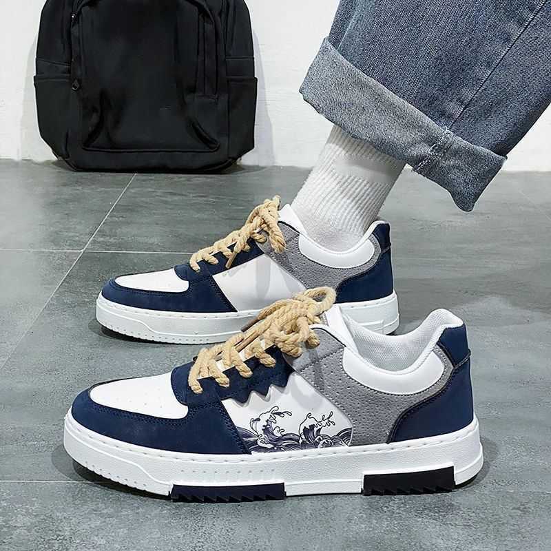 NXY Mens Summer Breathable White Shoes Mens Trendy Versatile Cloth Shoes Thick Soled Sports and Leisure Board Shoes Trendy Shoes