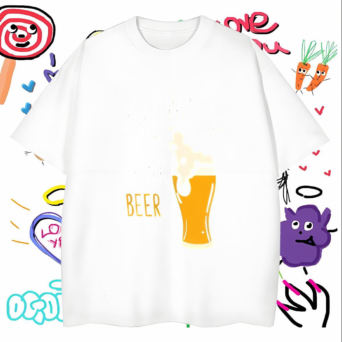 Soft Men T Shirts summer Breathable Short Sleeve Anime Printing Street Asian Size 100% Cotton 230g Men Tshirts Brand Tops