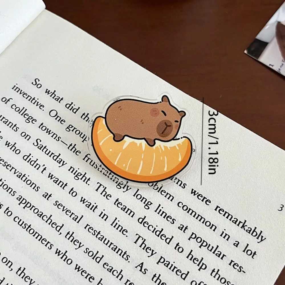 Acrylic Capibara pin creative strawberry tomato brooch cartoon cute animal Capibara badge unisex backpack decoration W240815