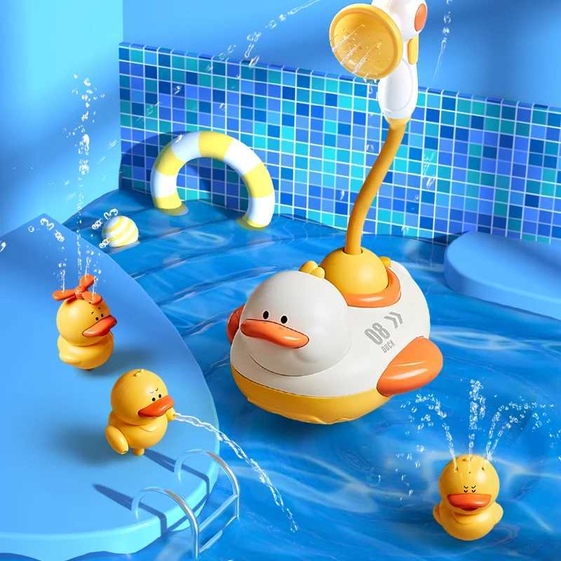 Baby cartoon duck shower classic shower toy animal sprint bathroom swimming shower childrens educational toyW240814