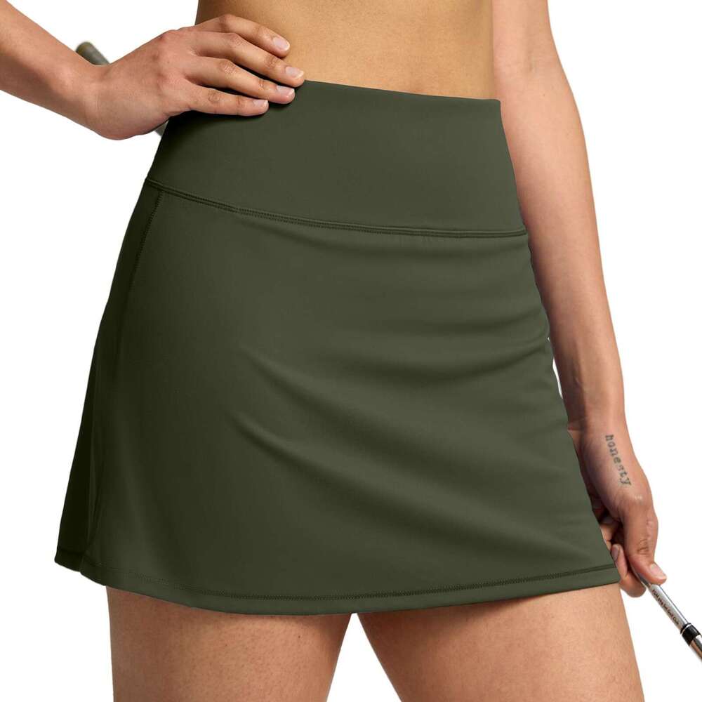 Women's Tennis Shorts-Skirt Two Layered High Waist Fiess Badminton Mini Skirt Pocket Athletic Sports Skirts For Summer s