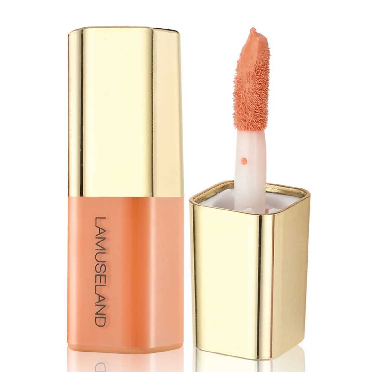 Face Liquid Blush Lip Cheek Dual-use Mini Natural Blusher Cream Cheek Tint Orange Peach Red Blush Long Lasting Makeup Waterproof Y240815