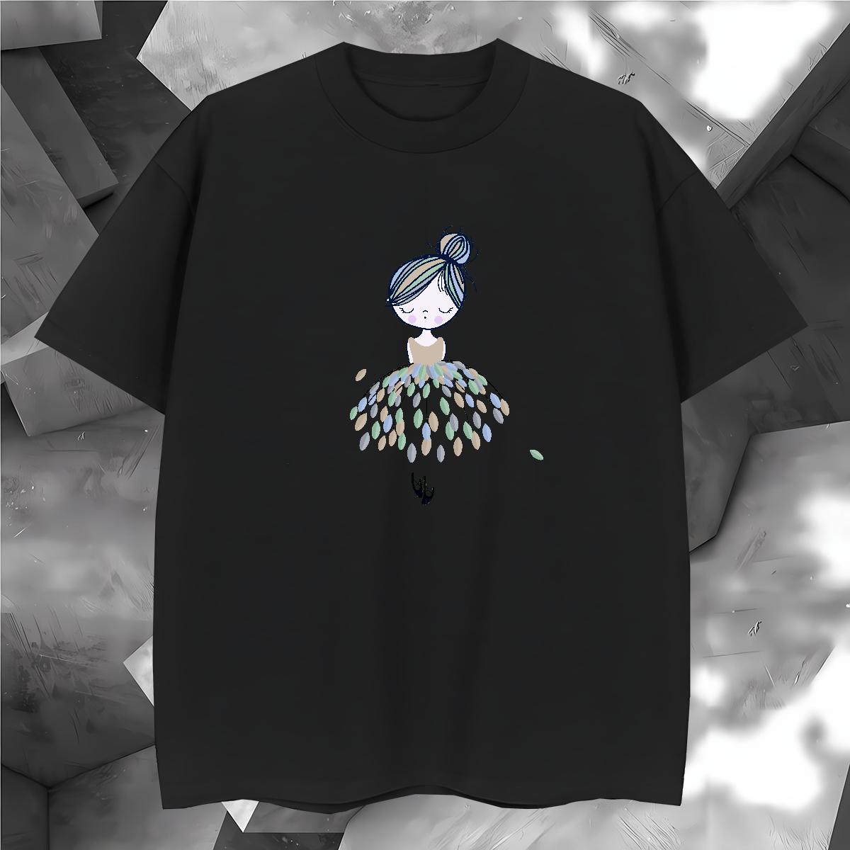 Man T Shirts 230g Cotton painting Spring Summer Pure Cotton Cartoon Printing L-4XL Tshirt for Man Woman Customized Soft Tops Tees