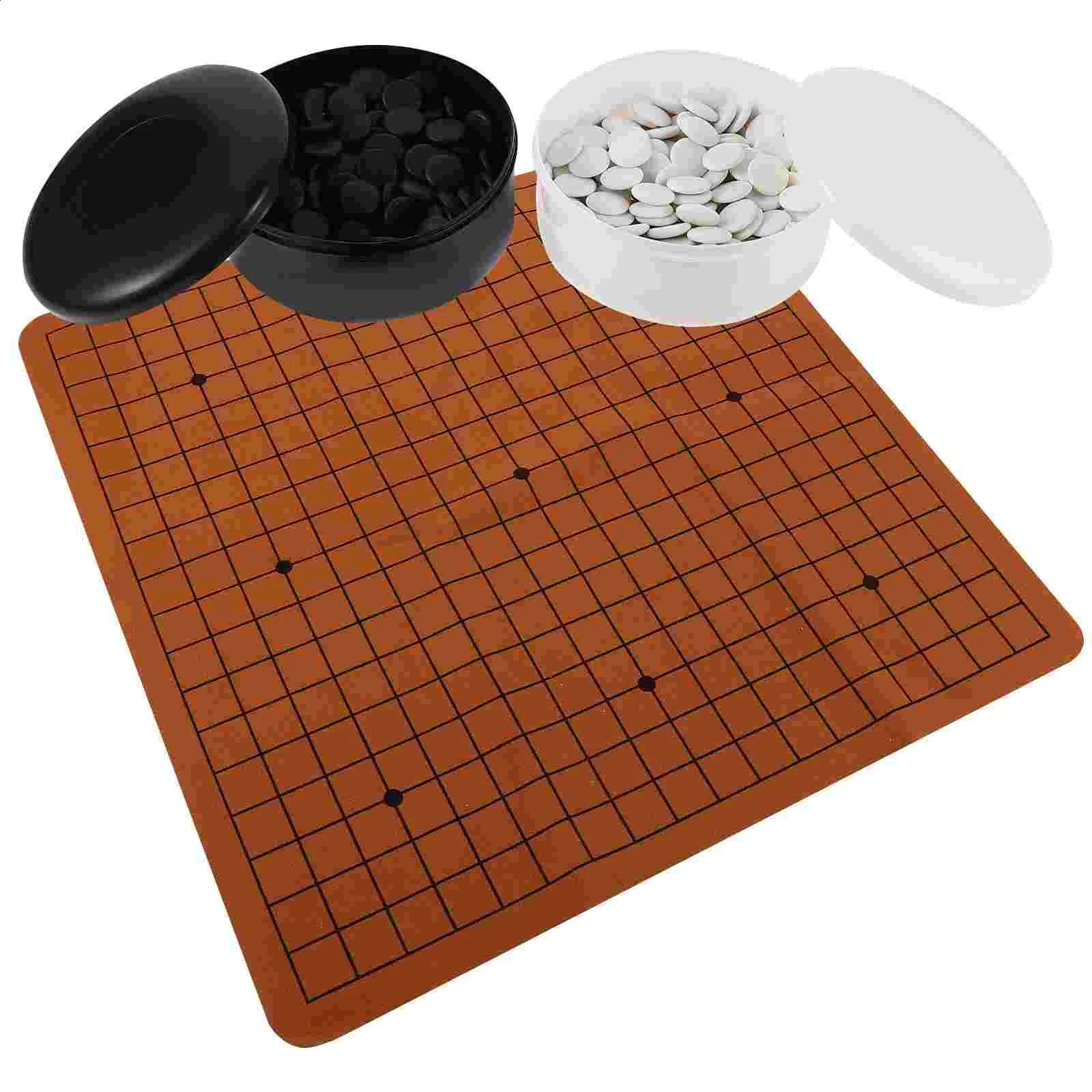 rens Go Backgammon Beginner Chess Set Board Game Plaything Piece Interesting Pvc Small Craft Stones 240813