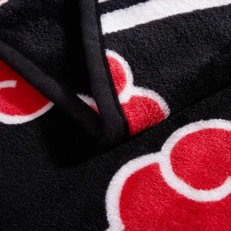 Anime Hokage Akatsuki Blanket Red Cloud Soft Warm Coral Fleece Throw Home Plush Bedroom Sheet Cosplay Winter Children Y240815