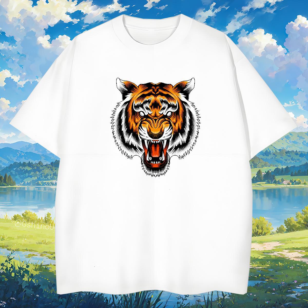 T-Shirts 100% Cotton 230g ferocity Street Wear O Neck Short Sleeves DIY Men Tees New Designer Classic Clothings