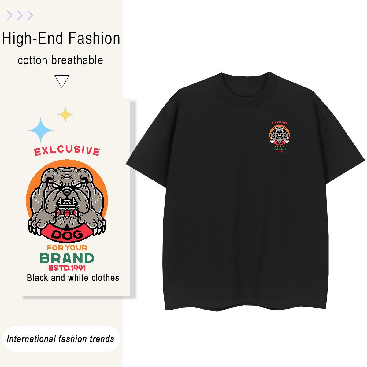 Man T Shirts 230g Cotton Beach Breathable Short Sleeve Custom Anime Men Tshirts Fashion New TOP Quality Tee Shirt