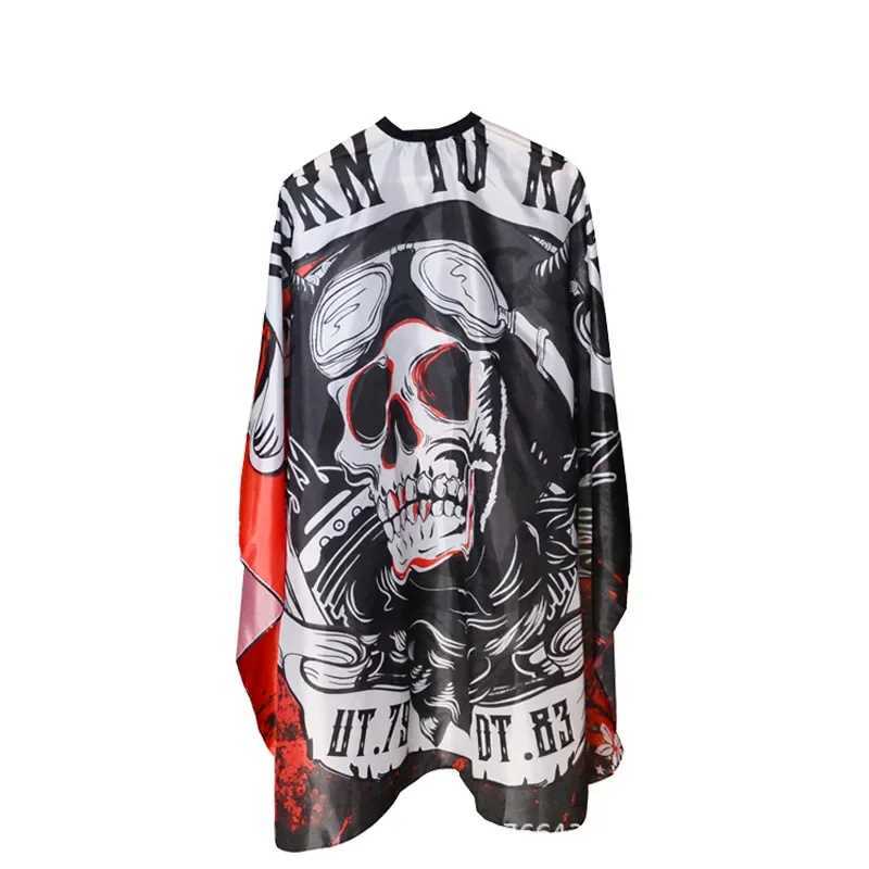 New hairstylist barber clothing skull pattern apron polyester Cape Town hairstyling design supplies salon barber clothing barber W240814