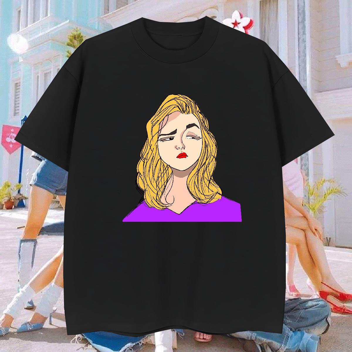 Men T Shirts 230g Cotton portrait Street wear Hip Hop Breathable Short Sleeve Anime Men Tees Designer Comfortable Clothings
