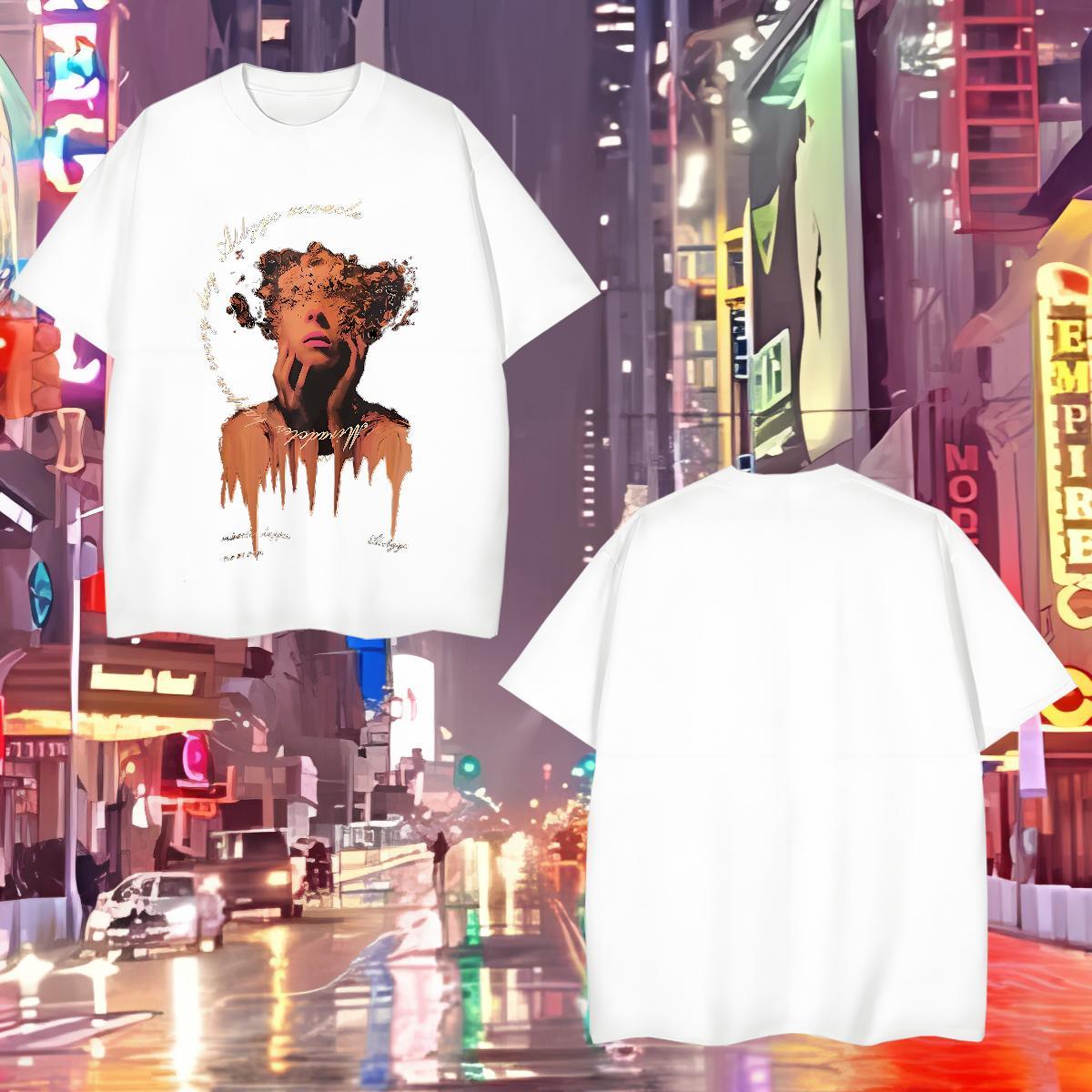 Men T Shirts 100% Cotton 230g Terror Outdoor Breathable Short Sleeve Black White Men Tops Tees Fashion Casual Wholesale Polos