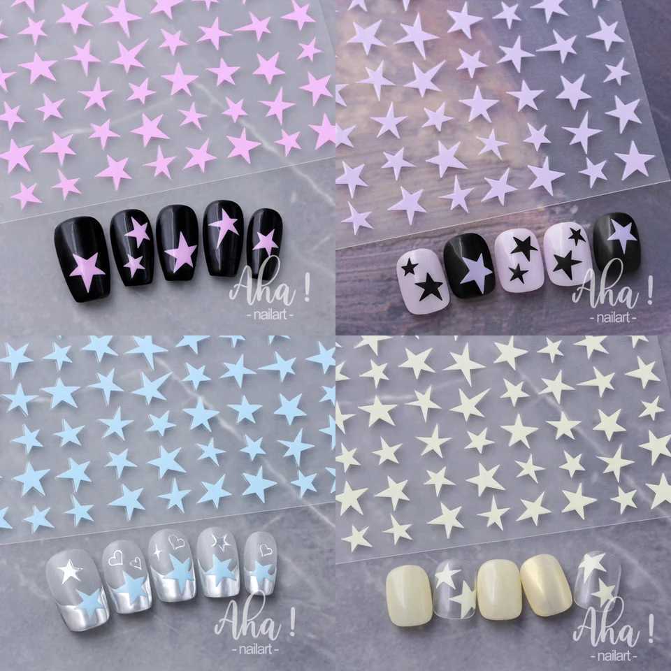 1pcs 3D Sweet Cool Star Design Nail Art Charms Kawaii Macaron Star Nail Decoration Decals DIY Press on Manicure Accessories ParXJ240814