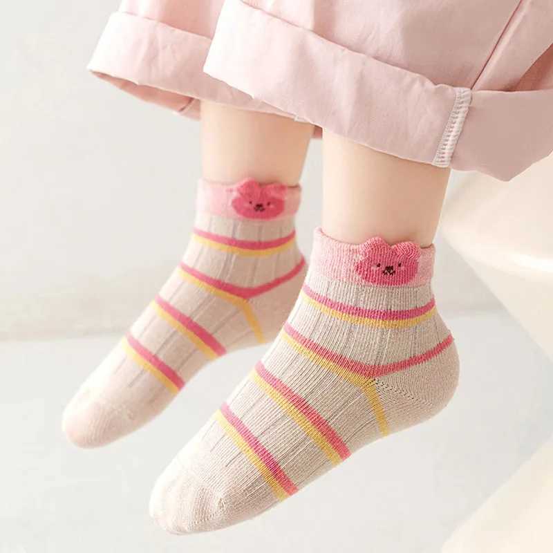 5 pairs/batch 2023 summer childrens cotton socks cartoon fashion website spring new 1-12-year-old students teenagers girls boys childrens socks W24081