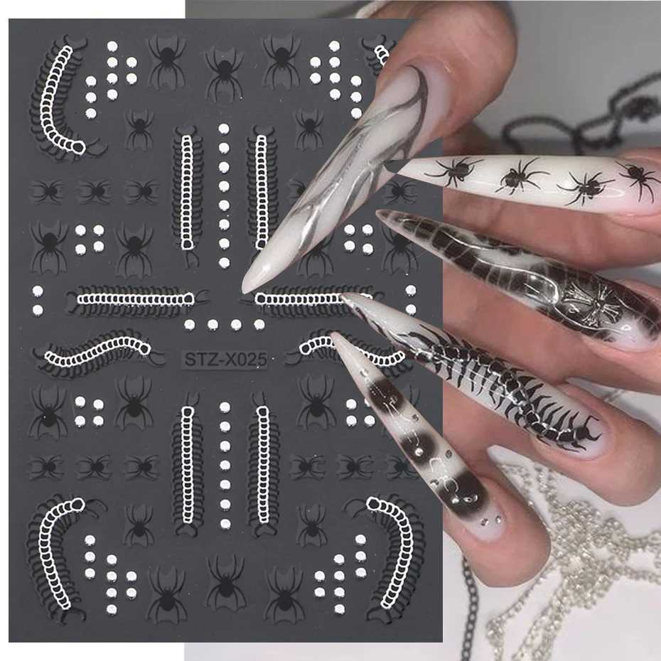 3D Silver Metallic Line Chrome Nail Sticker French Stripe Line Flame Metal Liquid Slider Heart Star Aesthetic Y2K DecalsXJ240814
