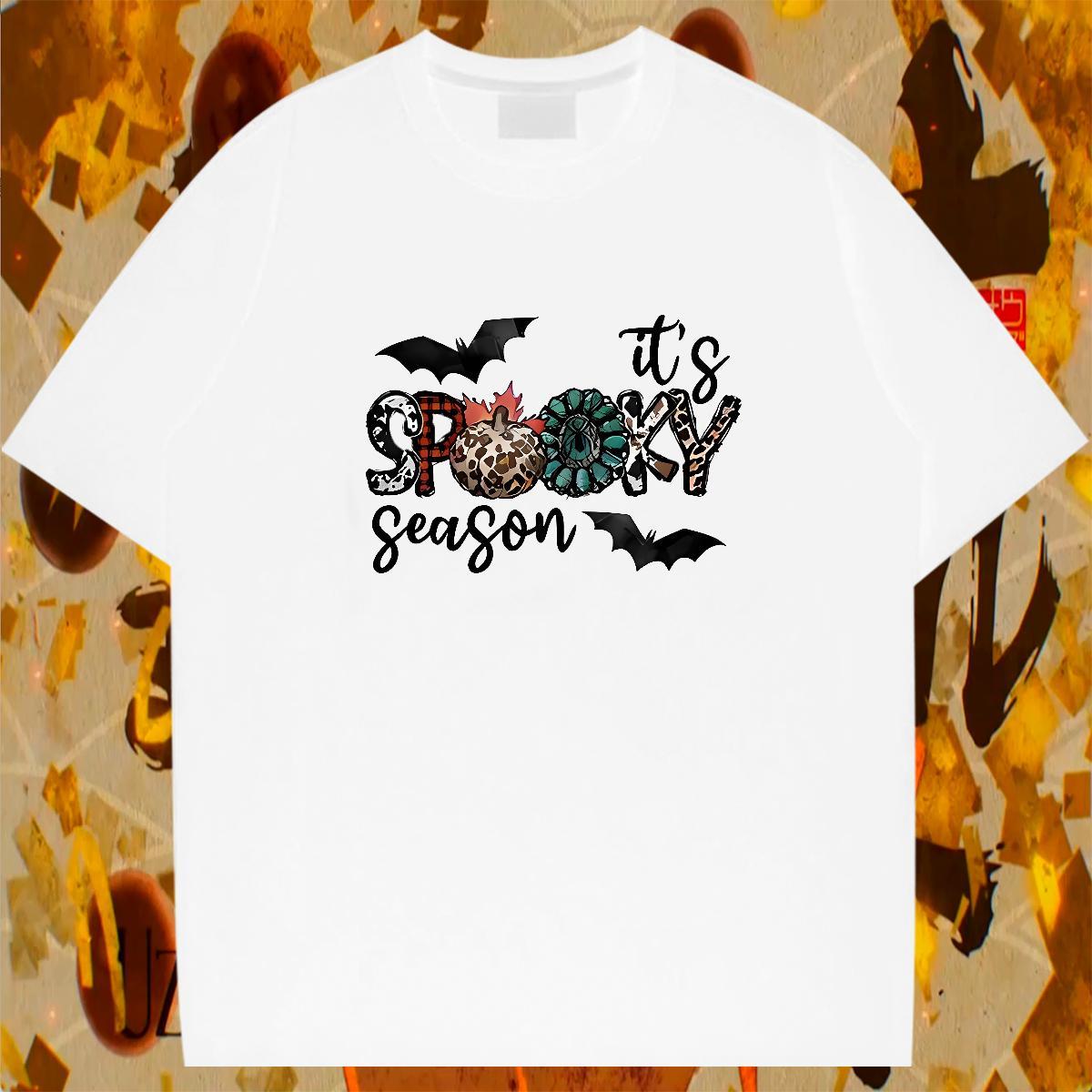 Classic T Shirt For Man halloween Pure Cotton Daily Outfit DIY Printed 100% Cotton 230g Men Tees Designer Clothes