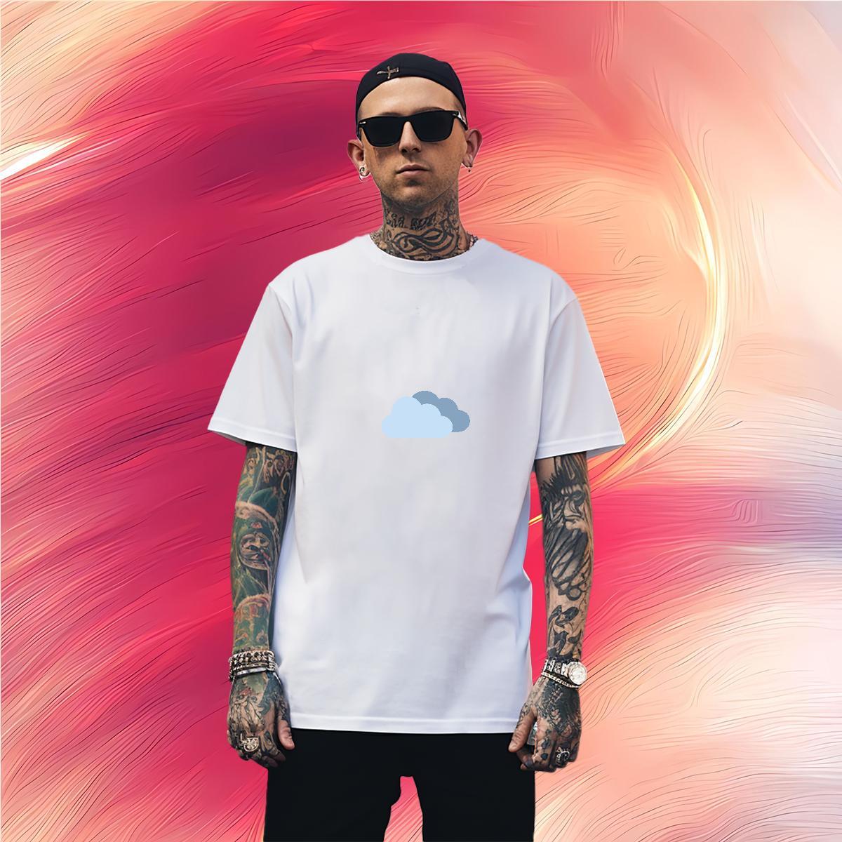 T Shirts Men 230g 100% Cotton painting Street Casual Breathable Short Sleeve Skull Men Clothes T-Shirt Fashion Casual Unisex Clothings