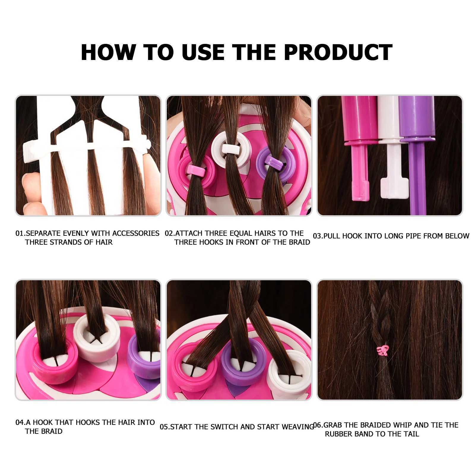 Automatic hair knitting machine electric DIY hair knitting machine twisted knitting roll twisted knitting styling tool girls gift W240814