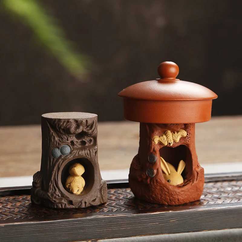 Pot Lid Holder Chinese Lucky Kung Fu Tea Set Pot lid Holder Ceremony Accessories Tea Pet DecorationXJ240814