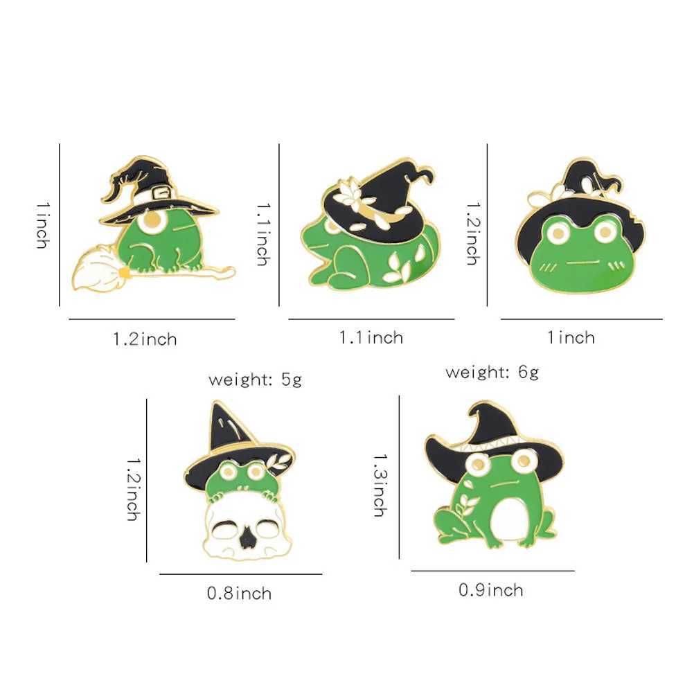 5 frog brooches impressive brooches clothing jewelry cartoon fashion version green decoration badge alloy W240815