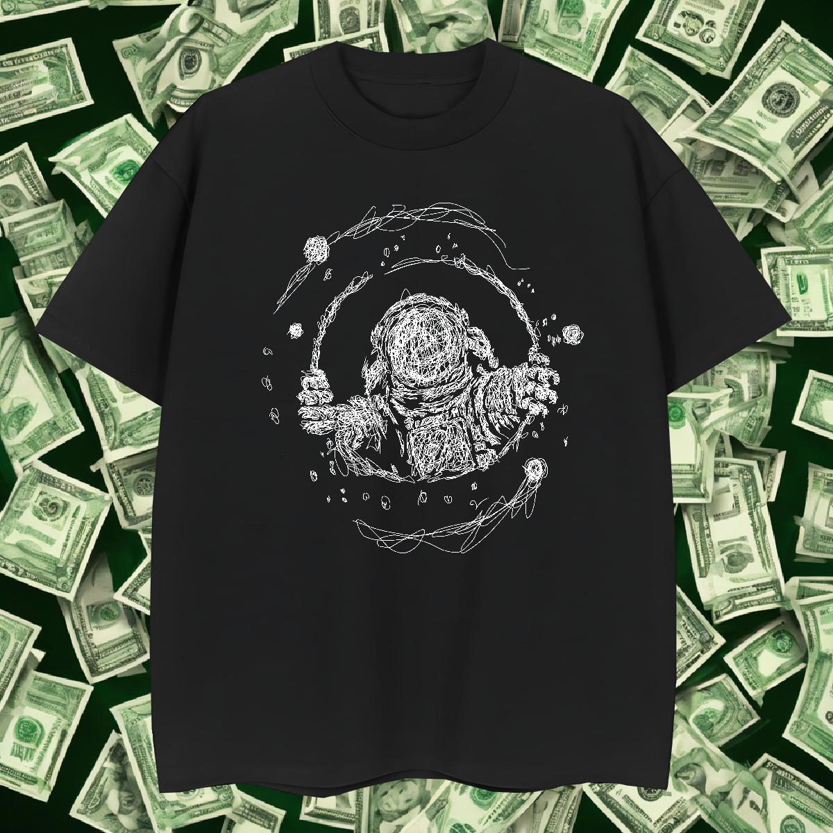 Man T Shirts 100% Cotton 230g universe Home Outdoor Short Sleeve Soft Custom Printed Men Tees 2024 New Popular Polos
