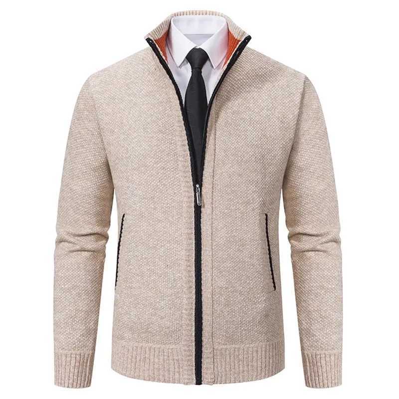 Vintage Knitted Cardigan Jackets for Men Winter Casual Long Sleeve Turn-down Collar Sweater Coats Autumn Fashion OuterwearXJ240814