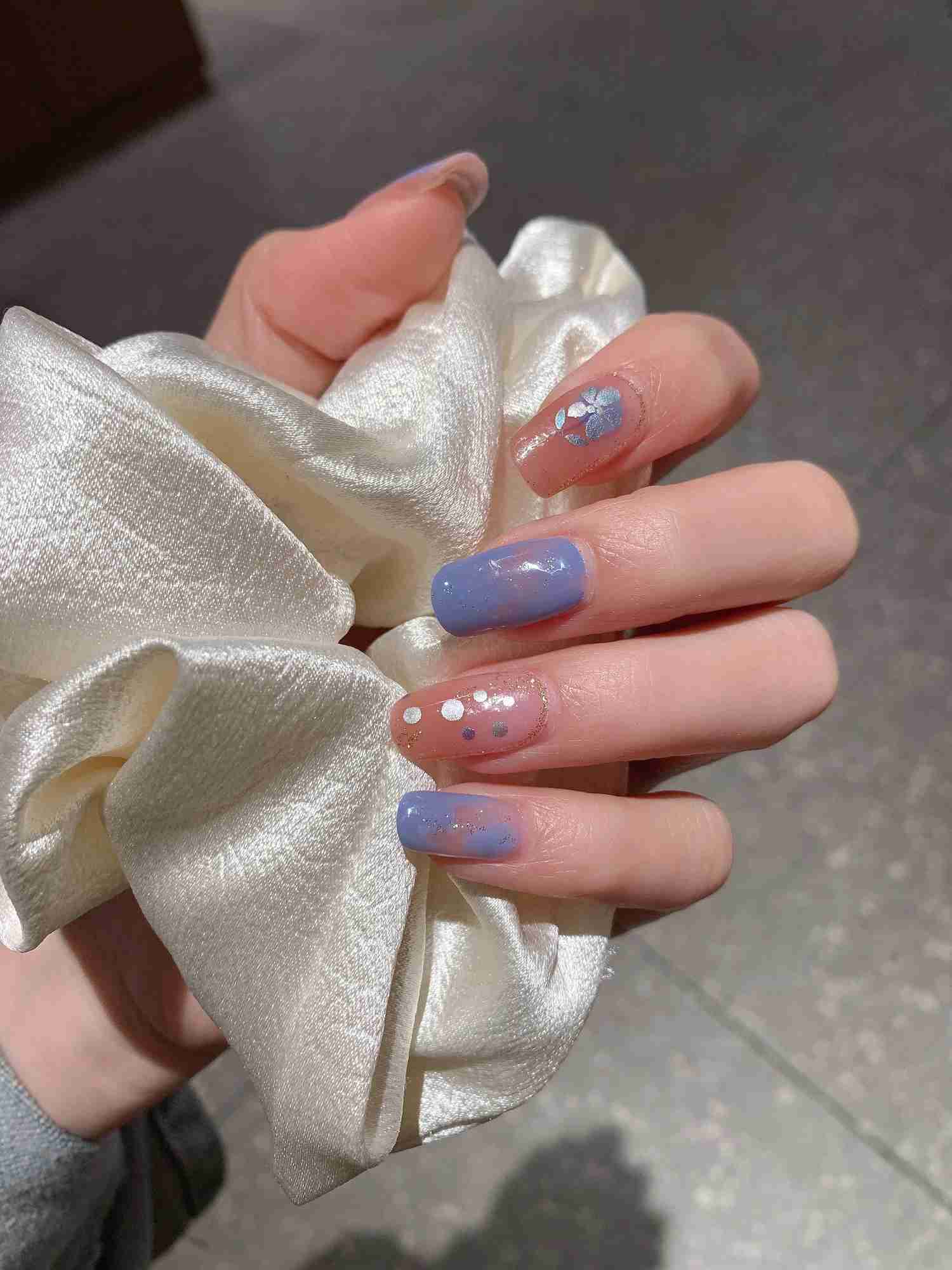 DIY Semi Cured Gel Nail Stickers Long-Lasting Solid Color Fresh Flowers In Spring Nail Strips Patch Slider Full Cover DecalXJ240814