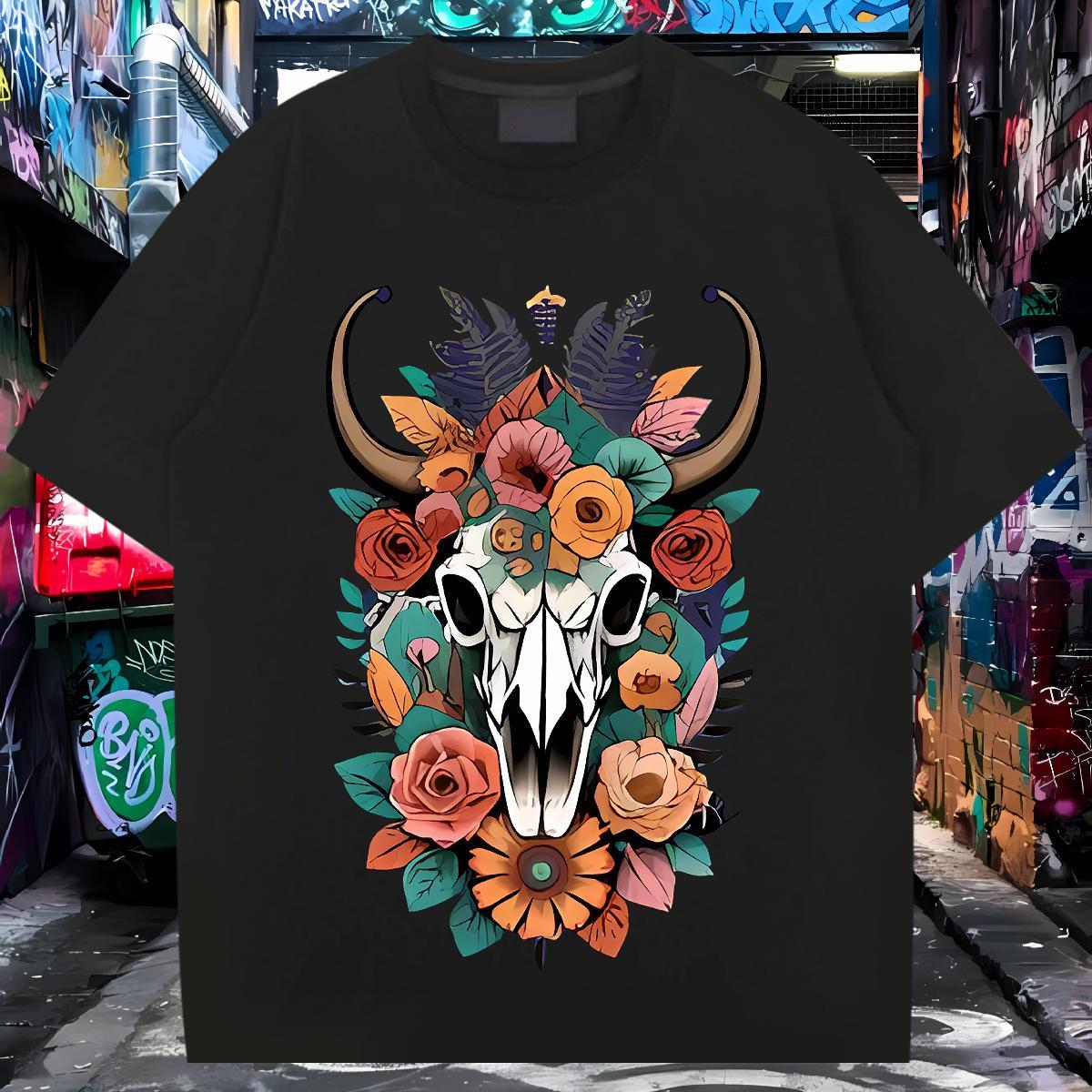 Free Shipping T-Shirts sheep Breathable Crew Neck Daily Outfit Custom Print Oversized 230g Pure Cotton Men Tees Fashion Designer Tops Shirt