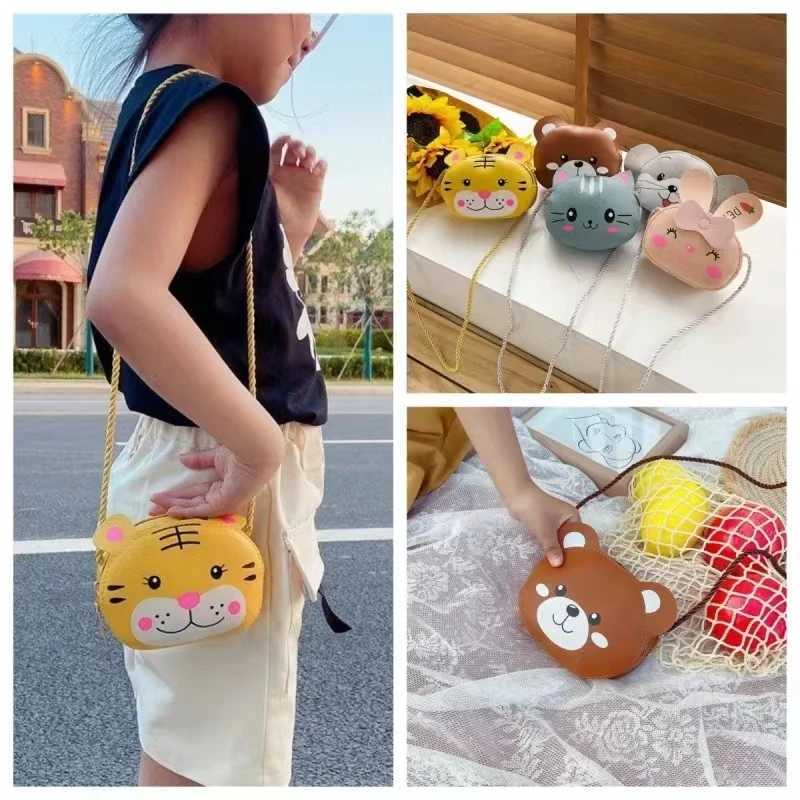 Childrens Mini Cross Bag Cute Cartoon Cat Girl Shoulder Bag Boy Childrens Small Coin Wallet W240813