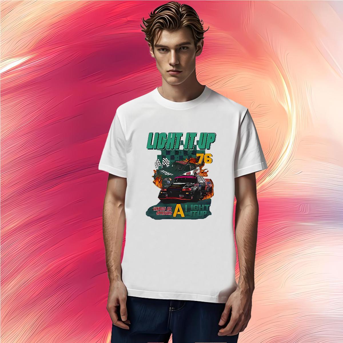 Comfortable car Man T Shirts Street Men Clothes T-Shirt 230g Cotton Designer Short Sleeve O-Neck Skull Tops