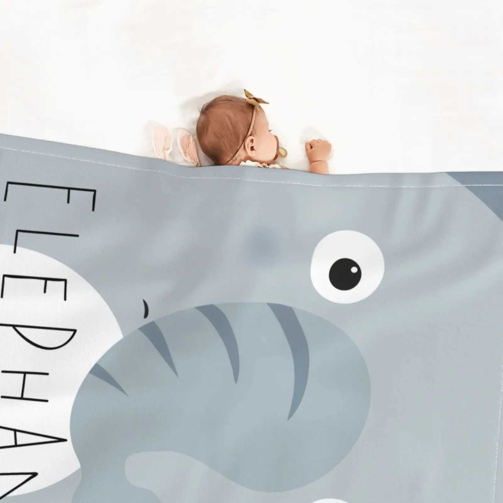 Elephant Thin Blanket Cooling Bed Throw Blanket Breathable Lightweight Quilt Couch Sofa Lovely Cute Decor Y240815