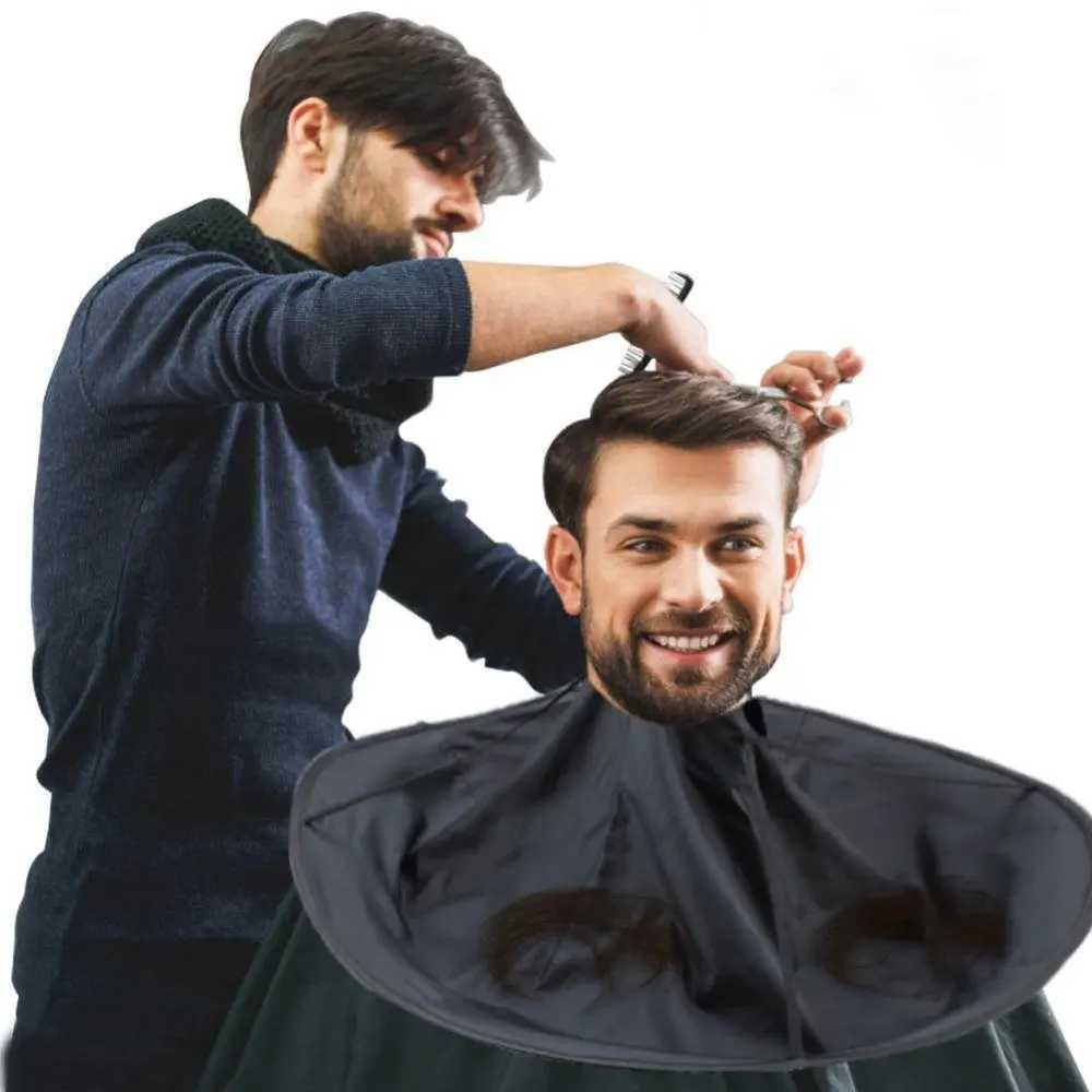 Professional Barber Cape Folding Umbrella Hair Cutting Corner Waterproof Haircutting Apron Home Haircutting DIY Tool W240814