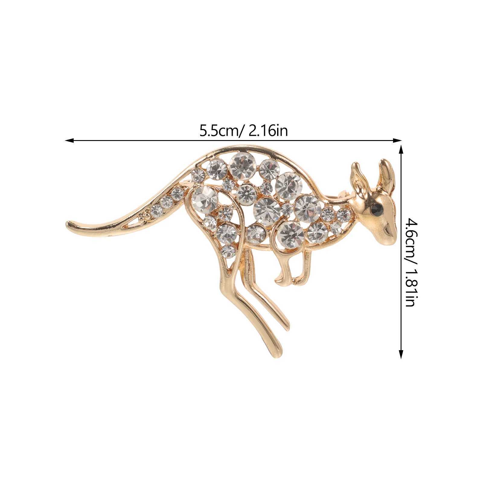 Kangaroo lapel pin jewelry rhinestone brooch alloy brooch accessory silver W240815