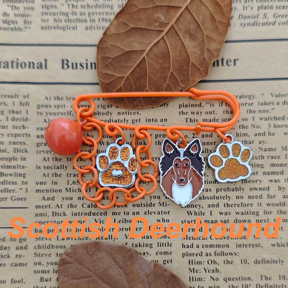 Pomeranian dog animal brooch stone long brooch puppy pet lover gift W240815