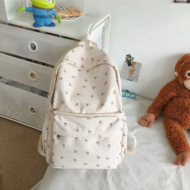 Women College Student Backpack Double Shoulder Large Capacity Travel Laptop Rucksack Book Schoolbag For Teenage 240813