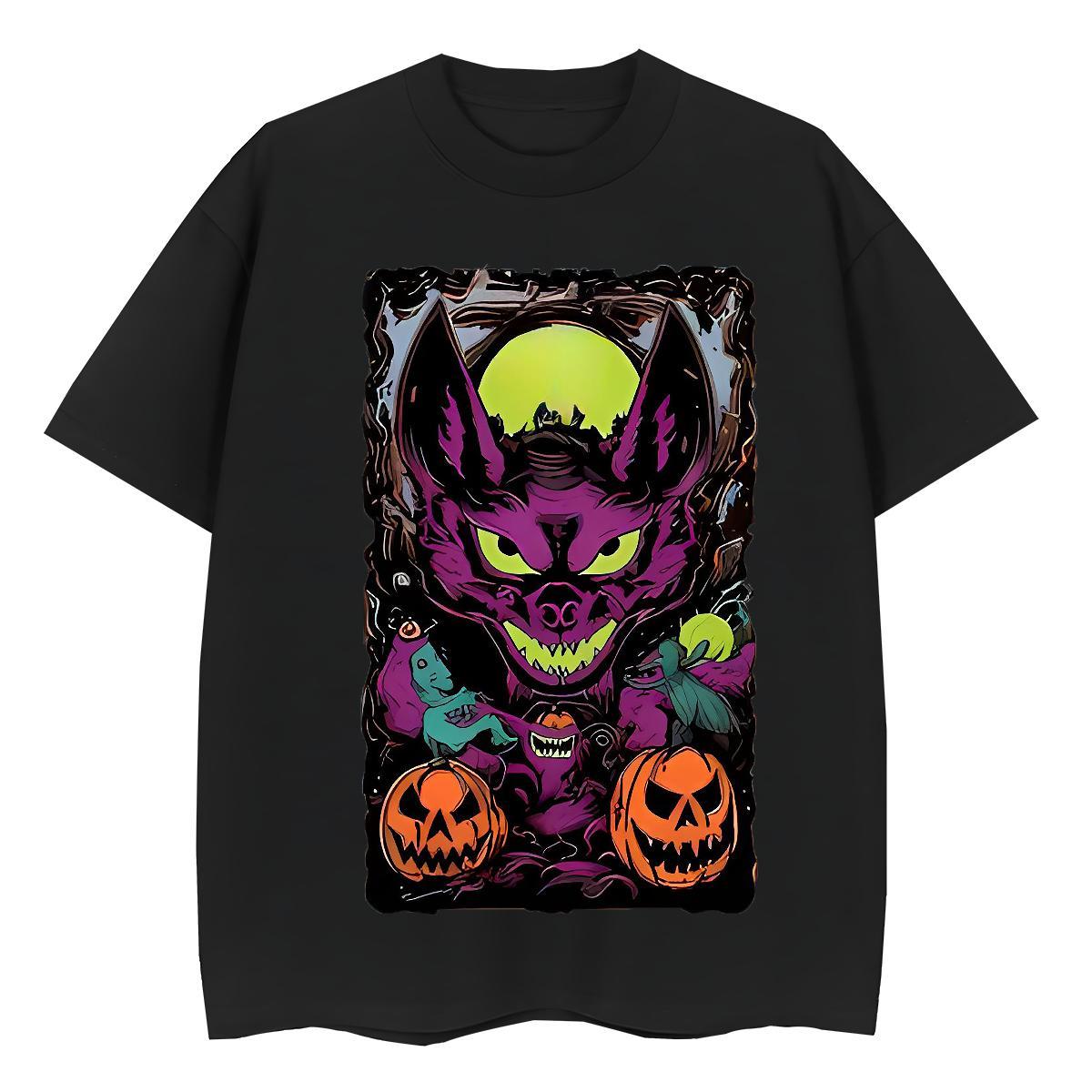Cool Man T Shirts pumpkin Breathable Short Sleeve Anime Printing Street DIY Printed 100% Cotton 230g Men Tshirts New Designer Tees Shirts