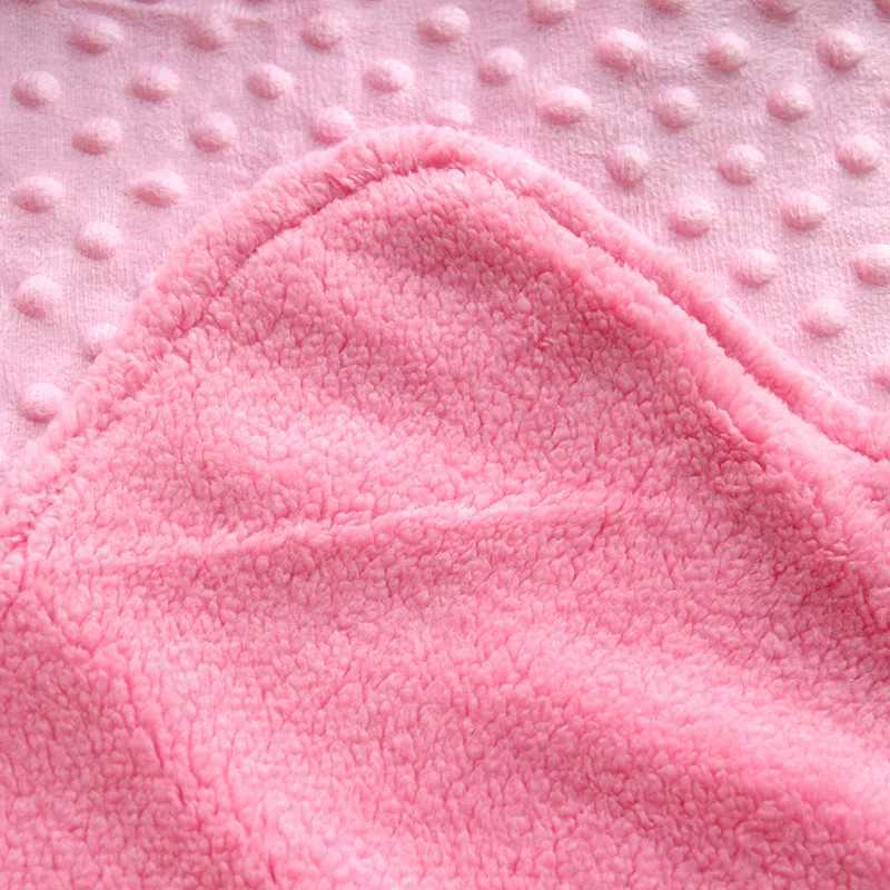 Baby Blanket Warm Double Layer Swaddle Wrap Newborn Thermal Soft Fleece Bath Towel Fluffy Baby Stroller Blanket Sleepsack 70*100 Y240815