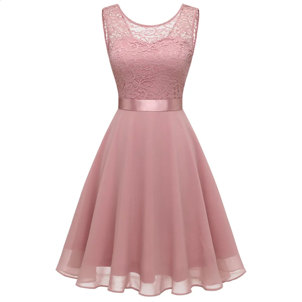 Elegant Floral Lace Formal Occasion Dresses for Women Summer Solid Color Bridesmaid Wedding Party A Line Dress Vestido De Fiesta 240815
