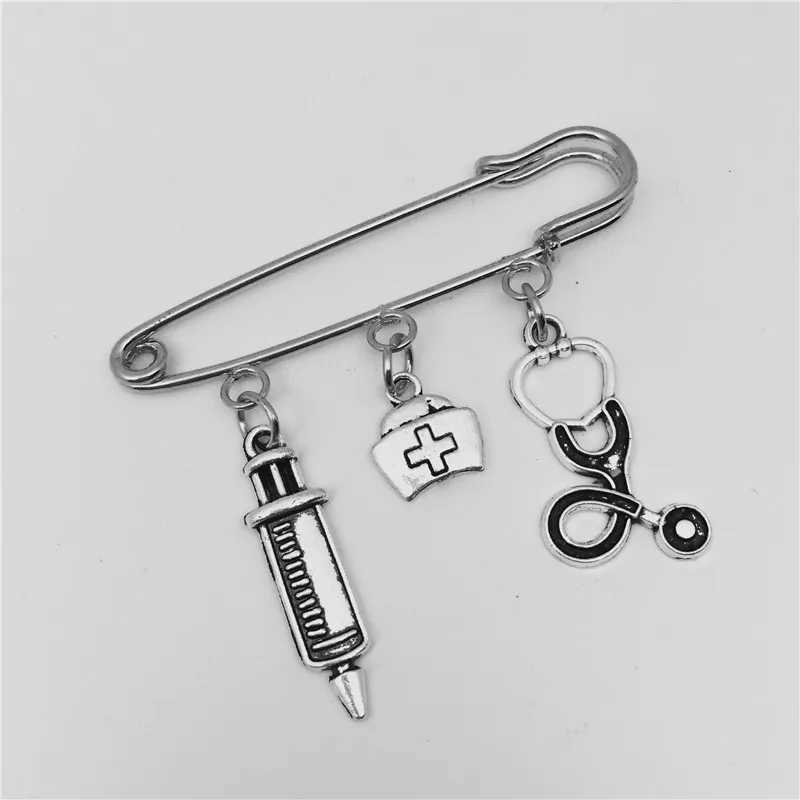 ZOUTYI 2020 New Medical Care Hat Brooch Symphony Stethoscope Cute Jewelry Brooch Gift W240815