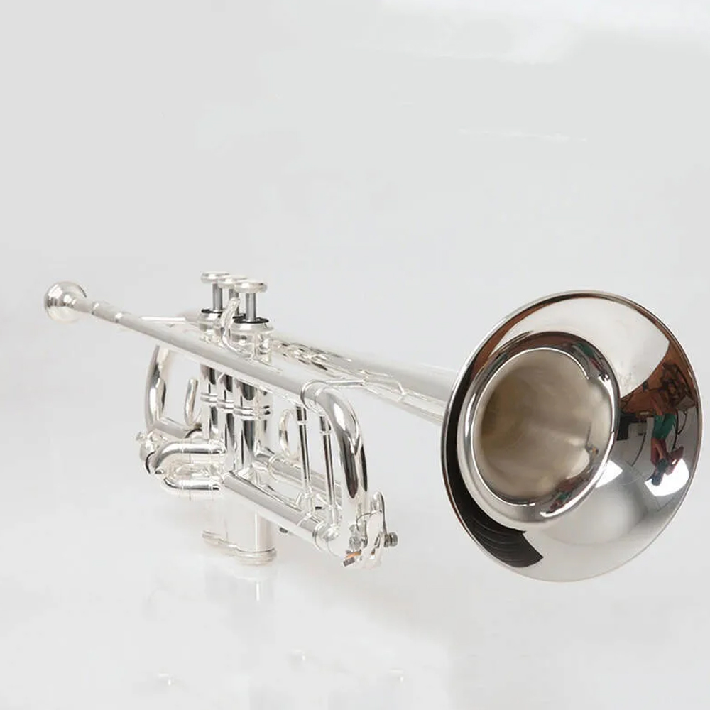 New Bb Brass Trumpet Silver Plated LT180S-43 Musical Instrument Nickel Plated Body With Case