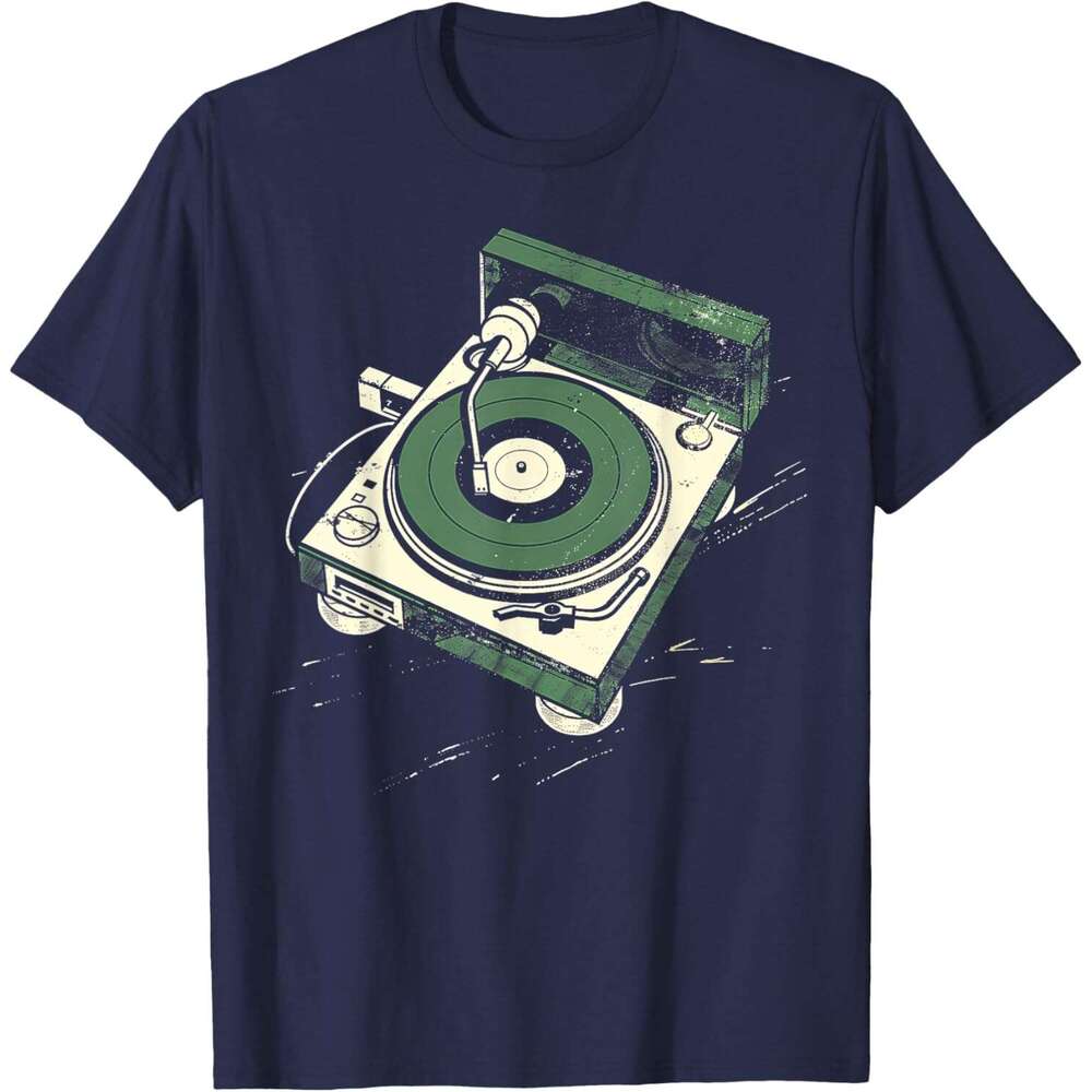25ss T shirt for Mens Vinyl Record Player Retro Music T-Shirt Shirts Tshirt Graphic Tee Casual Tops Short sleeve Free shipping
