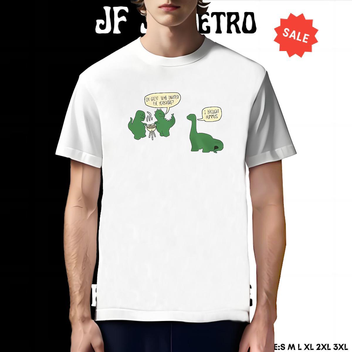 TOP Quality T-Shirts for Men dinosaur Short Sleeve O-Neck Hip Hop White Plus Size 230g Pure Cotton Tshirt for Man Woman Stylist Tee Shirt