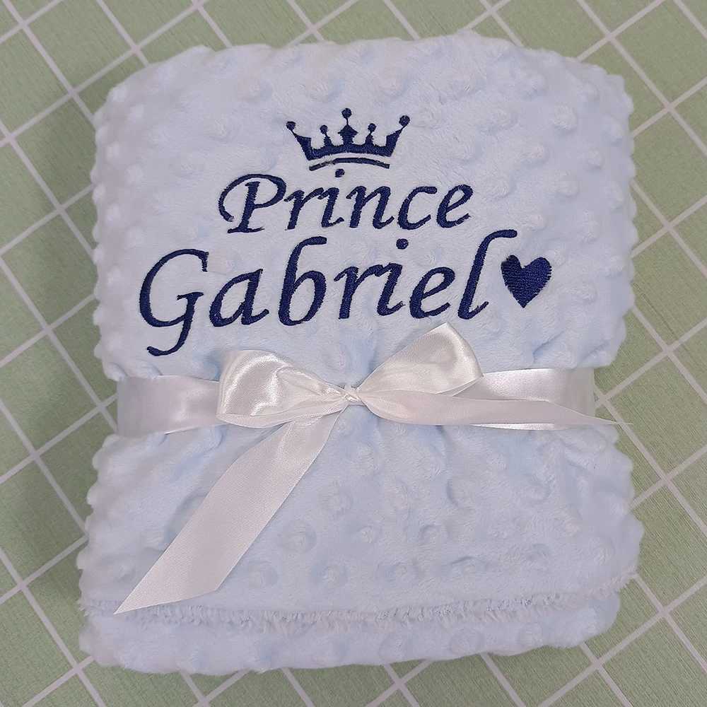 Name Personalised Bubbled Fleece Baby Blanket DIY Custom Toddler Crib Bed Stroller Swaddle For Newborn Birthday Gift Present Y240815