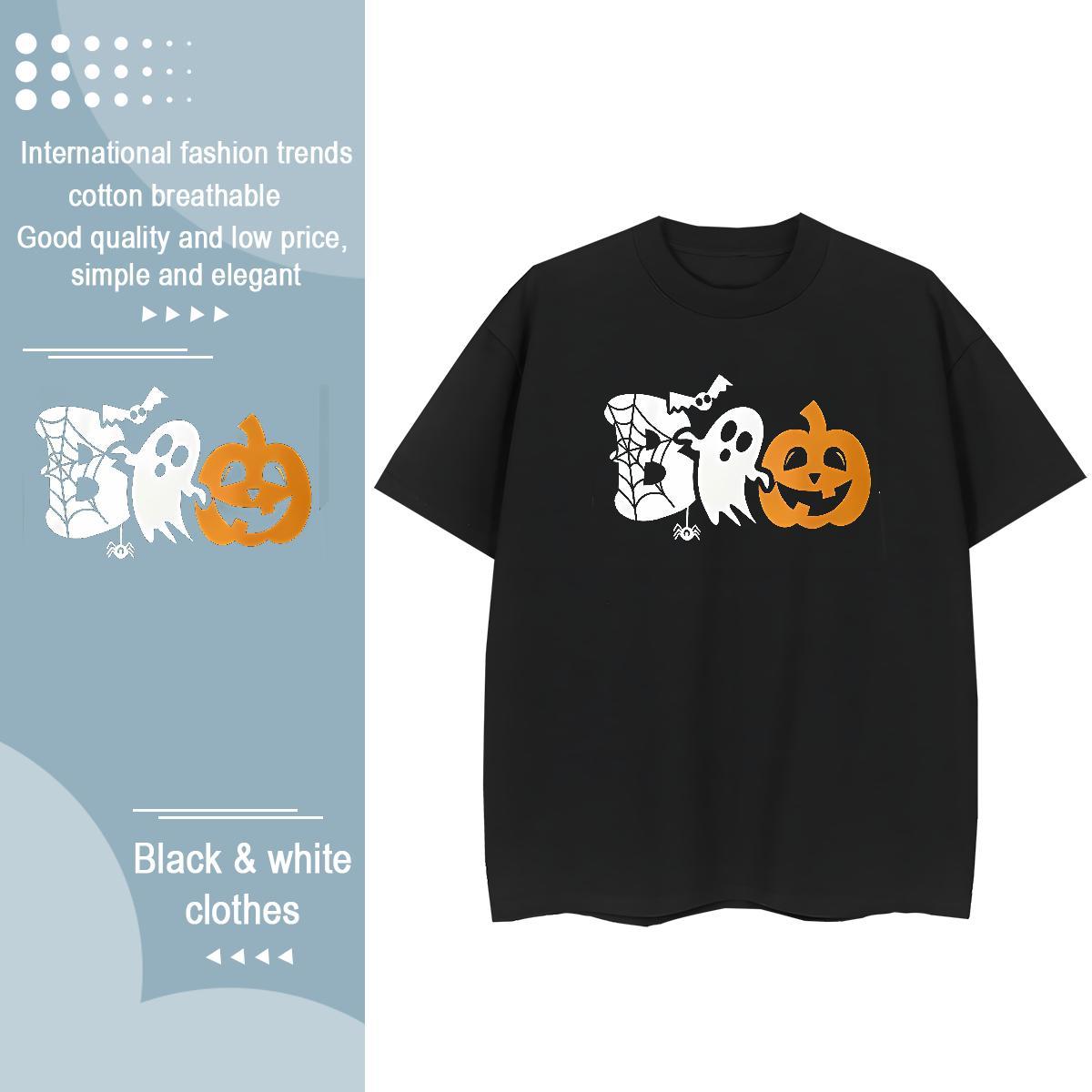 Cool Design T Shirts Men halloween Breathable Anime Printing Street DIY Logo Oversized 100% Cotton 230g Couples T Shirts Wholesale Tees Shirts