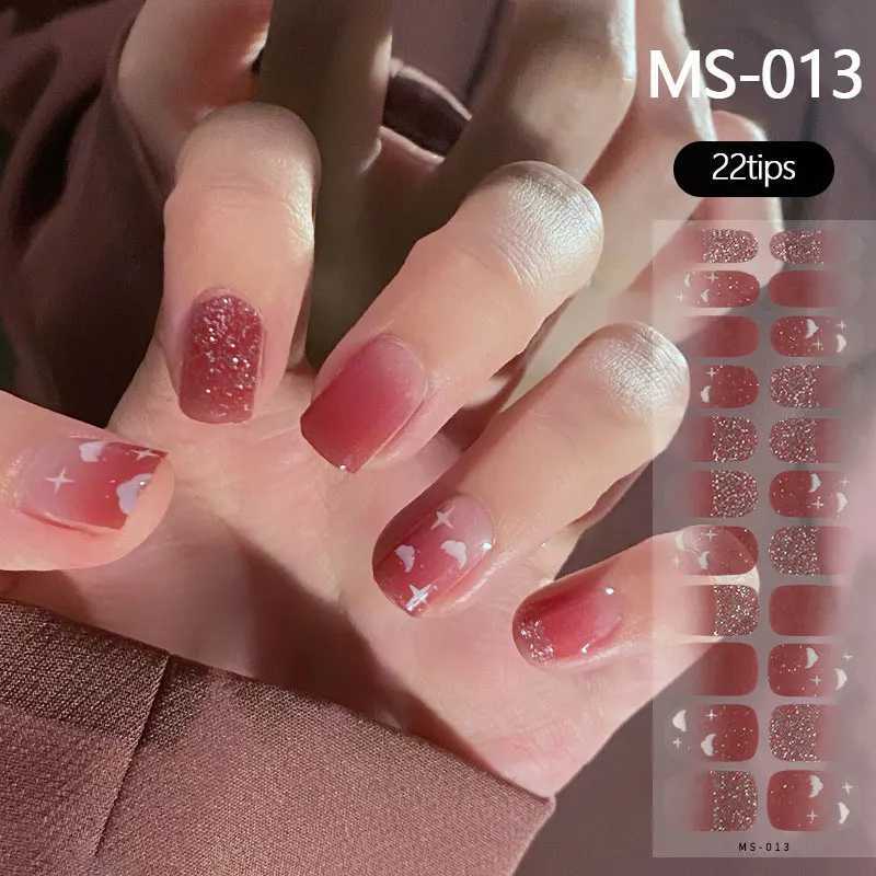 Full Cover Nail Sticker Flowers French Speckle Nail Art Stickers Self-Adhesive Simple Full Nail Wraps DIY Nail Art MakingXJ240814