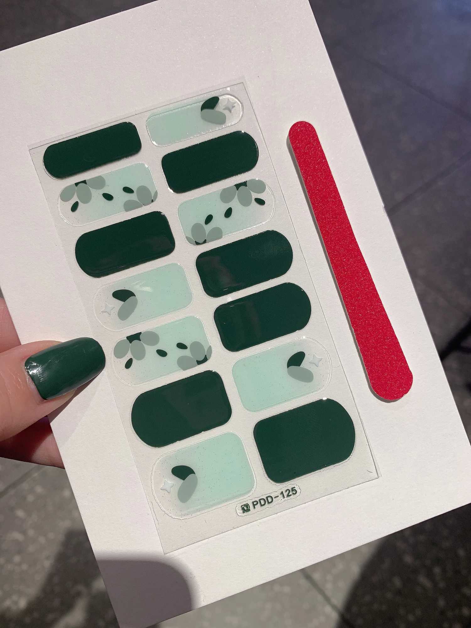 DIY Semi Cured Gel Nail Stickers Long-Lasting Solid Color Fresh Flowers In Spring Nail Strips Patch Slider Full Cover DecalXJ240814